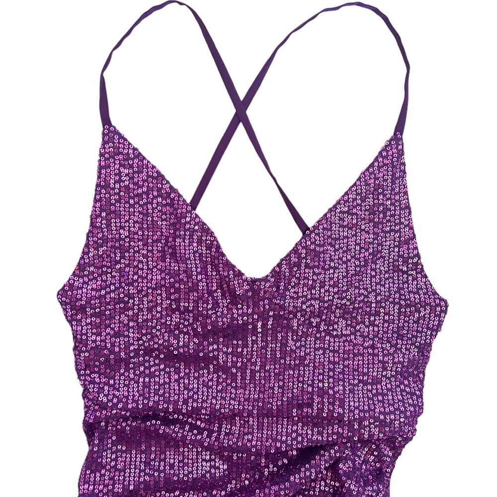 Sequined Side Ruched Bodycon Mini - Picture 4 of 7